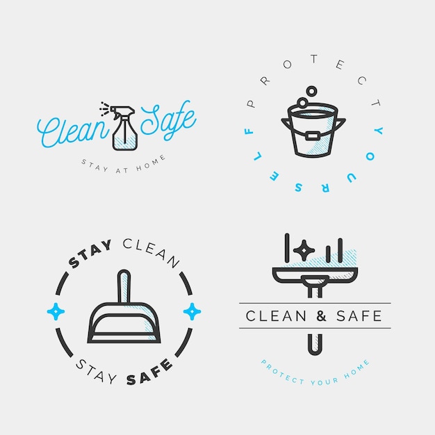 Free vector viricidal and bactericidal cleaner labels