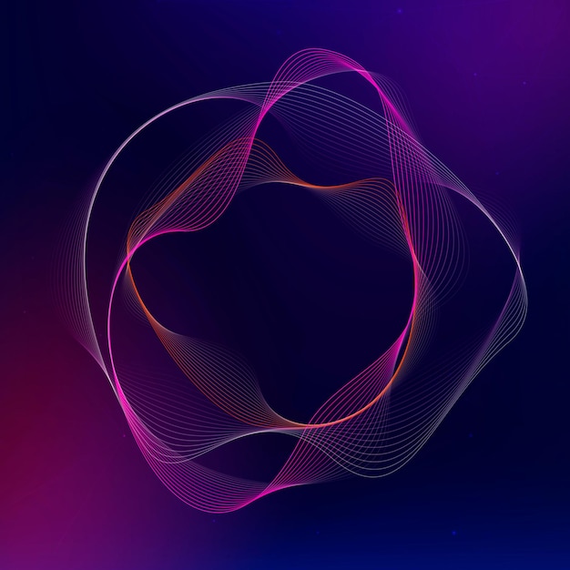 ピンクの仮想アシスタント技術ベクトル不規則な円の形
