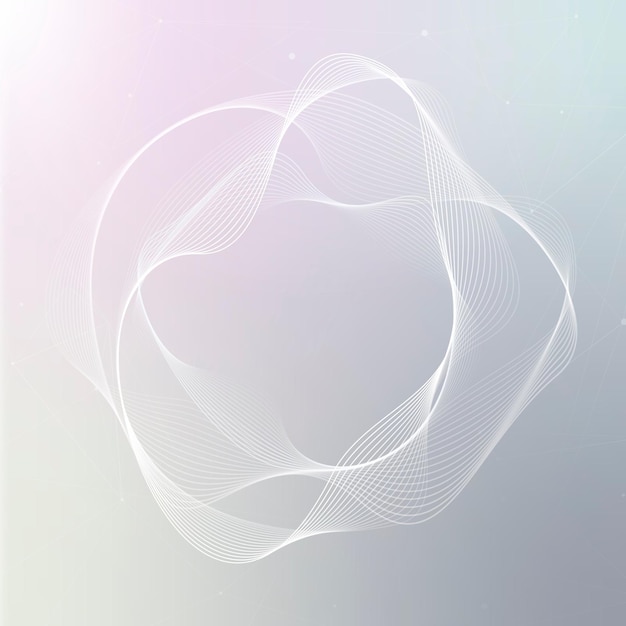 Free vector virtual assistant technology vector irregular circle shape in white