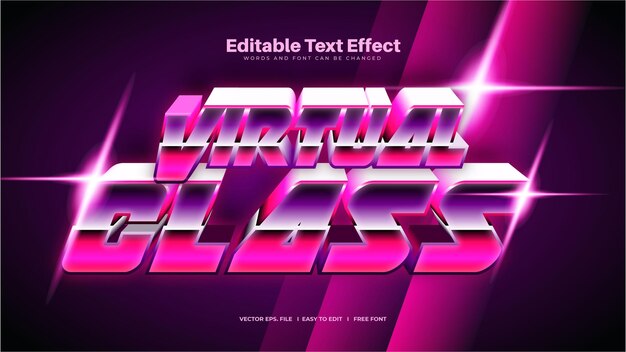 Virtual Class Text Effect