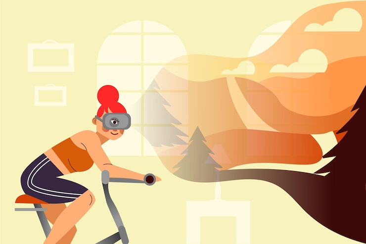 Free Vector virtual gym concept