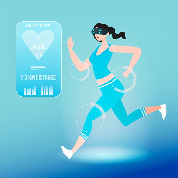 Free Vector virtual gym concept