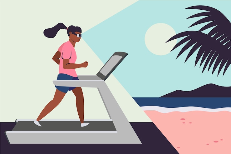 Free Vector virtual gym illustration concept