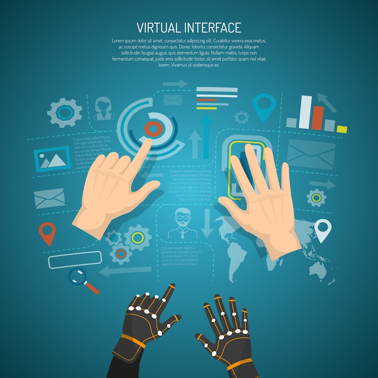 Free Vector virtual interface design concept