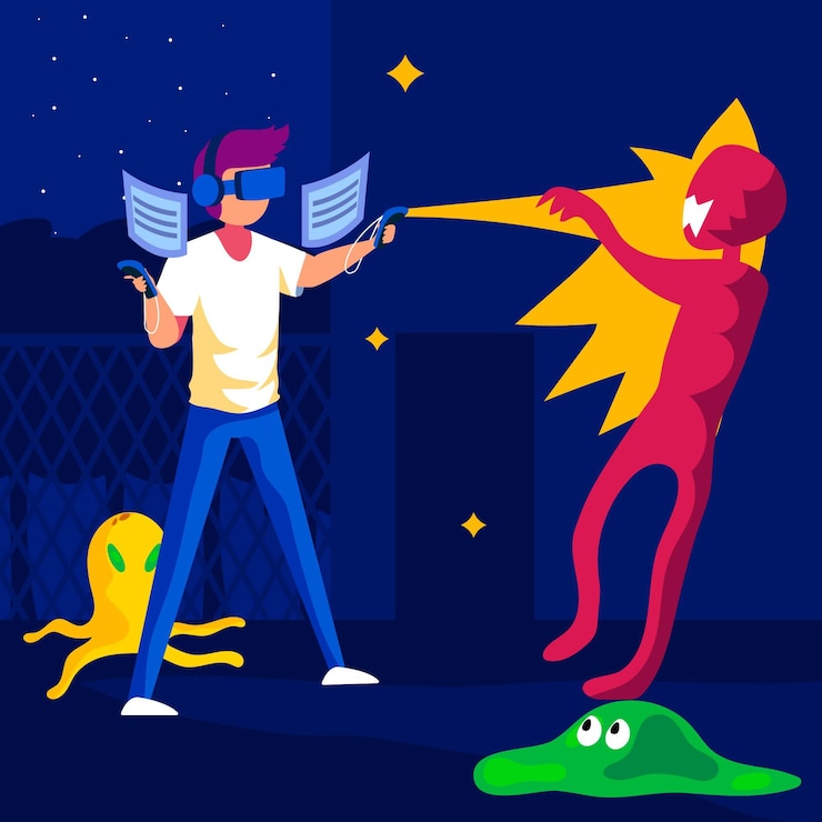 Free Vector virtual reality concept illustration