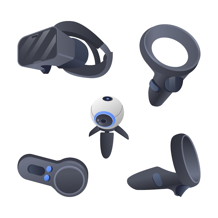 Free Vector virtual reality equipment illustration