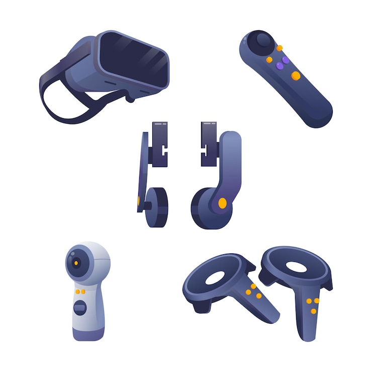 मुफ़्त वेक्टर virtual reality equipment illustration