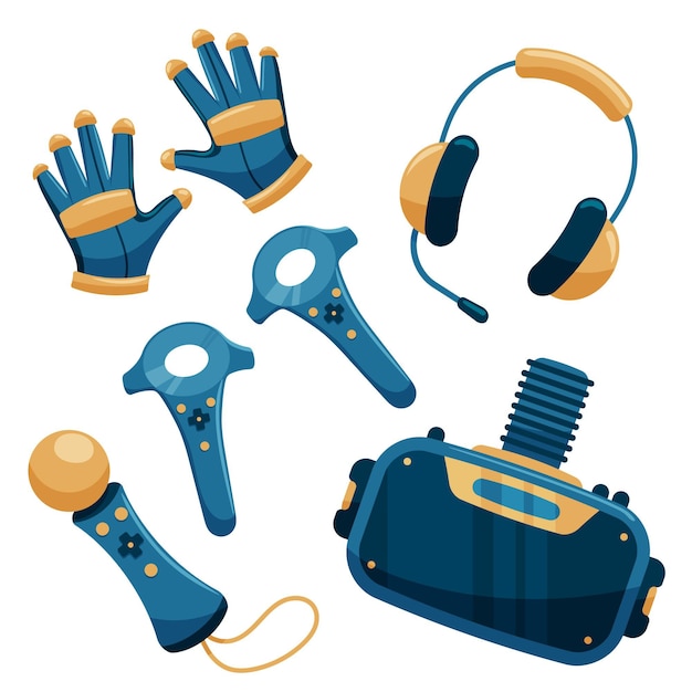Free vector virtual reality equipment template