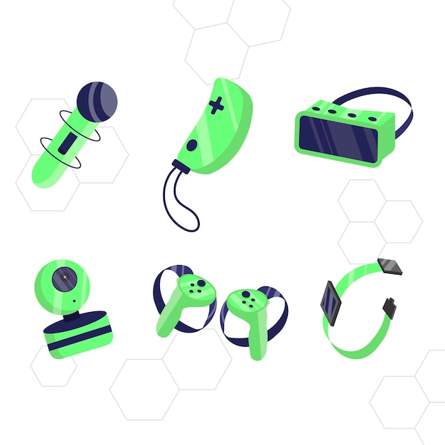 Free vector virtual reality equipment