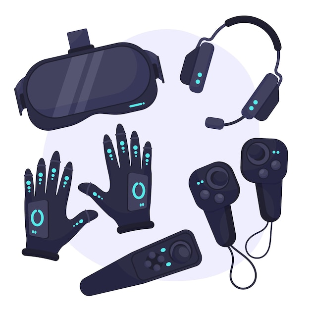 Free vector virtual reality equipment