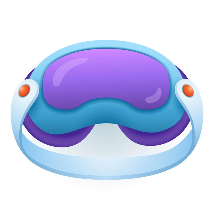 Бесплатный Вектор очки виртуальной реальности для игры в видеоигры 3d иллюстрации. карикатурный рисунок очков vr в 3d стиле на белом фоне. технологии, развлечения, отдых, игры, концепция киберпространства