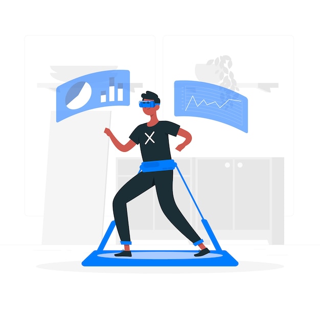 Free vector virtual reality illustration concept