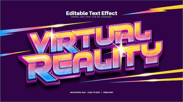 Virtual reality text effect