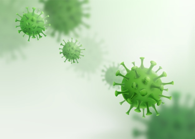 ウイルスの背景。コロナウイルスアラート 。微生物学医療モーションコンセプト