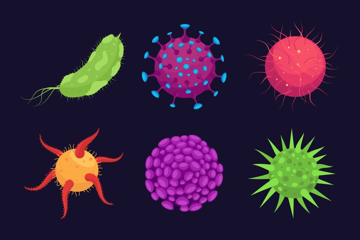 Free Vector virus collection concept