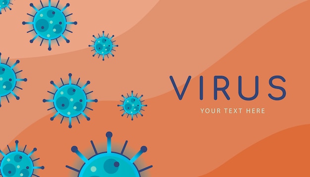 Vettore gratuito sfondo di concetto di virus