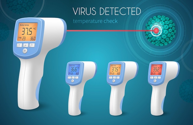Free vector virus detected realistic background