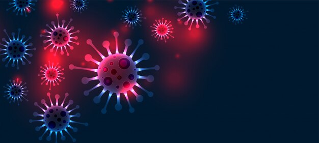 ウイルス病や細菌感染バナーのコンセプト