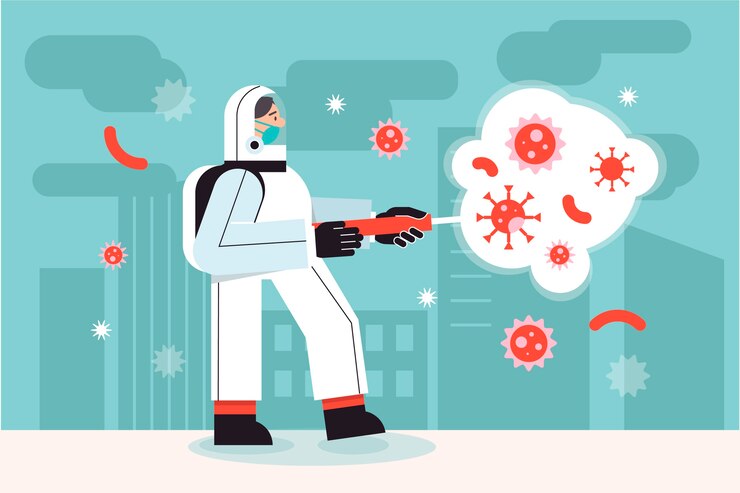 Free Vector virus disinfection concept