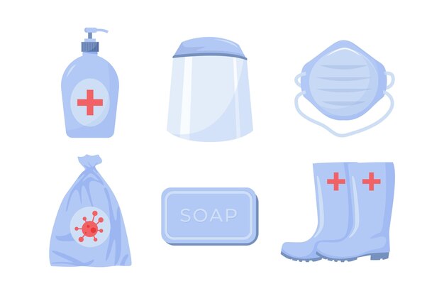 Virus equipment protection elements set