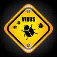 Free vector virus graphic design  vector illustration