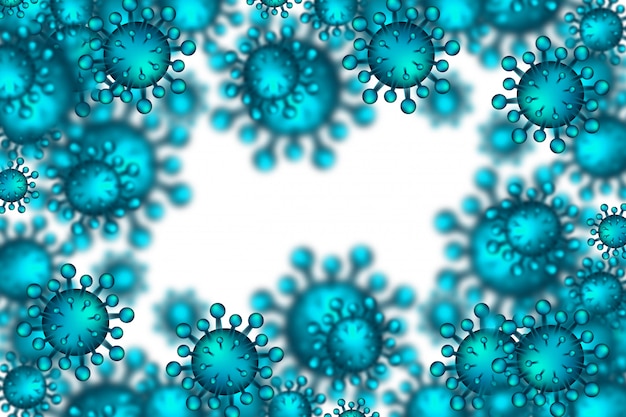 바이러스 감염 또는 박테리아 컨셉 디자인