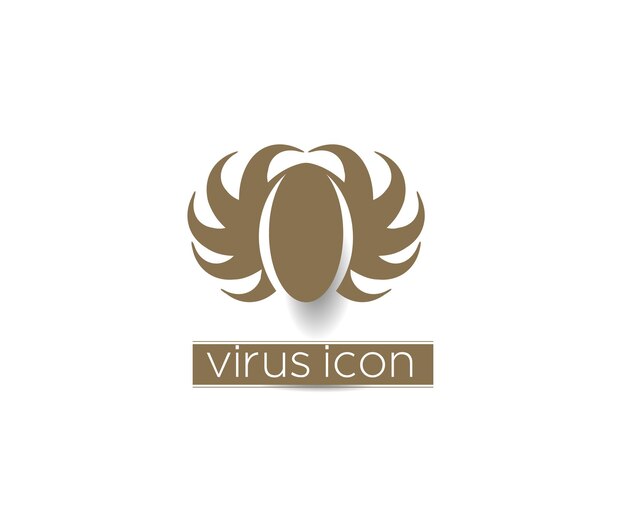 Virus Logo Template Vector Design.