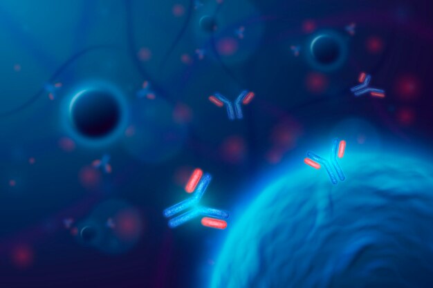 Virus particles background