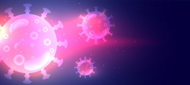 Virus spreading background with coronavirus shape design