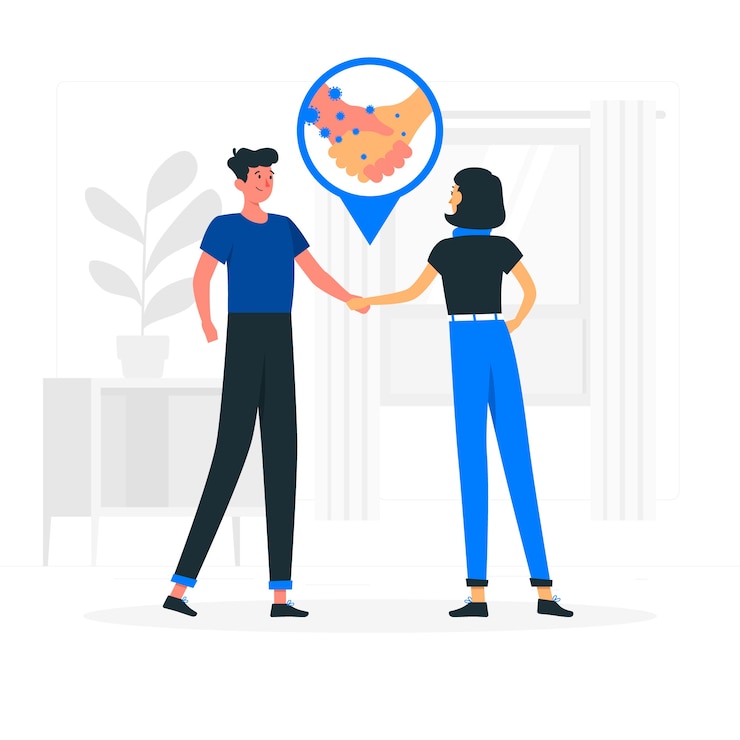 Free Vector virus transmission concept illustration