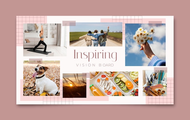 Vision board template design