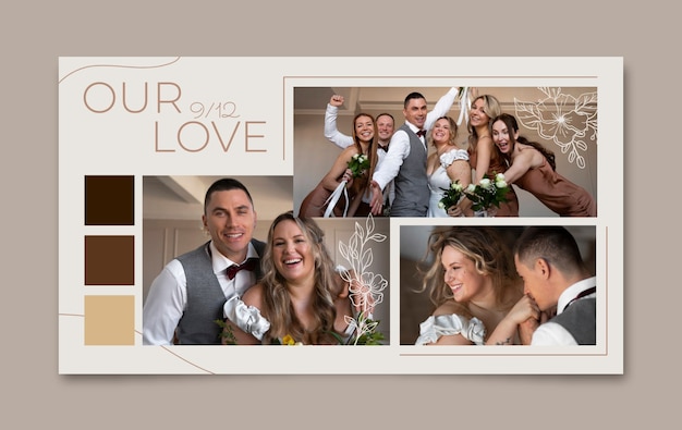 Vision board template design