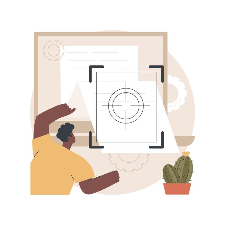 Free Vector vision and scope document concept illustration