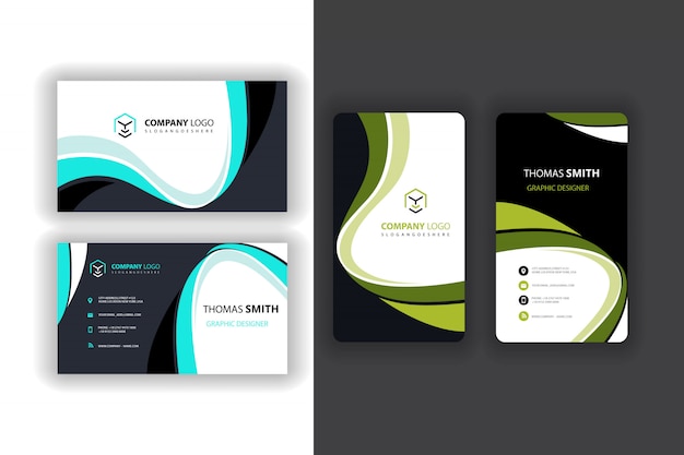 Free vector visit card pack