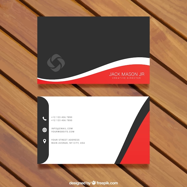 Free vector visit card template