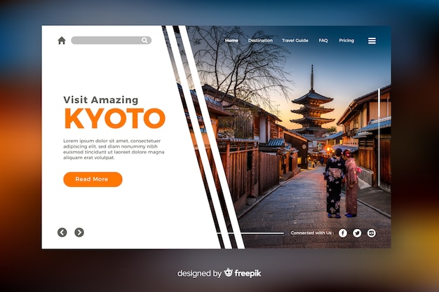 Visit kyoto travel landing page