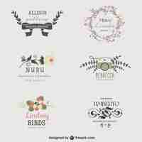 Free vector visual artist floral logo templates