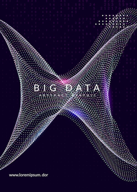 Free vector visualization background technology for big data artificial in