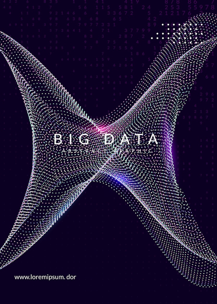 Free Vector visualization background technology for big data artificial in