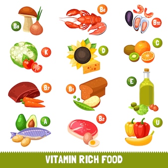 Пищевые продукты, богатые витаминами