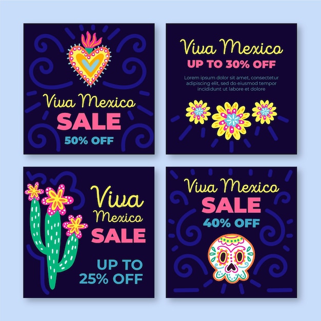 Viva mexico sale instagram 게시물 템플릿