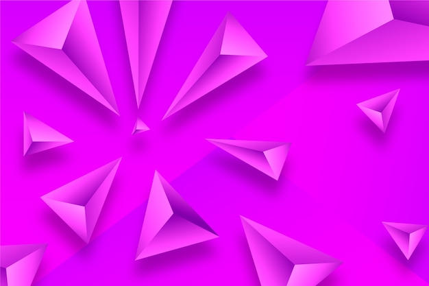 Free vector vivid colors 3d triangles background