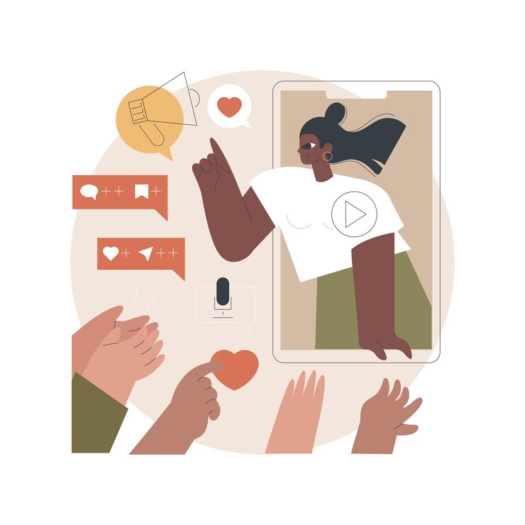 Free Vector vlog abstract concept illustration