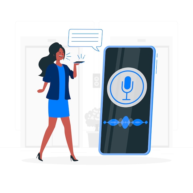 Free vector voice assistant concept illustration