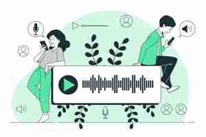 Free vector voice chat concept illustration