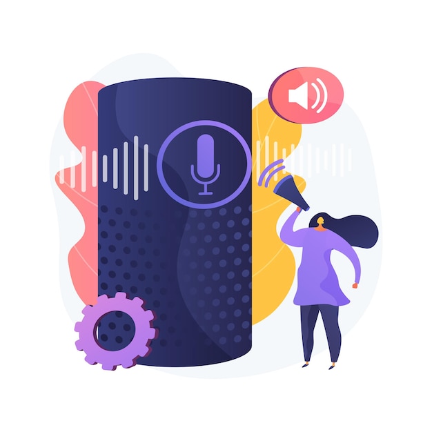 Free vector voice control abstract concept illustration