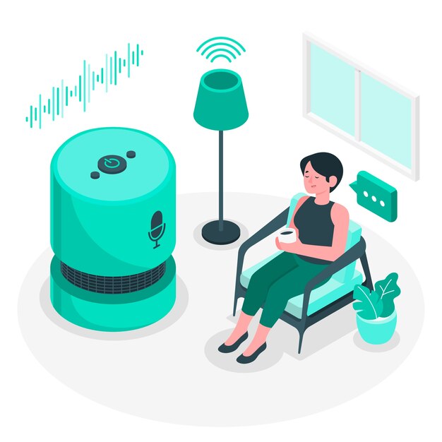 voice control concept illustration