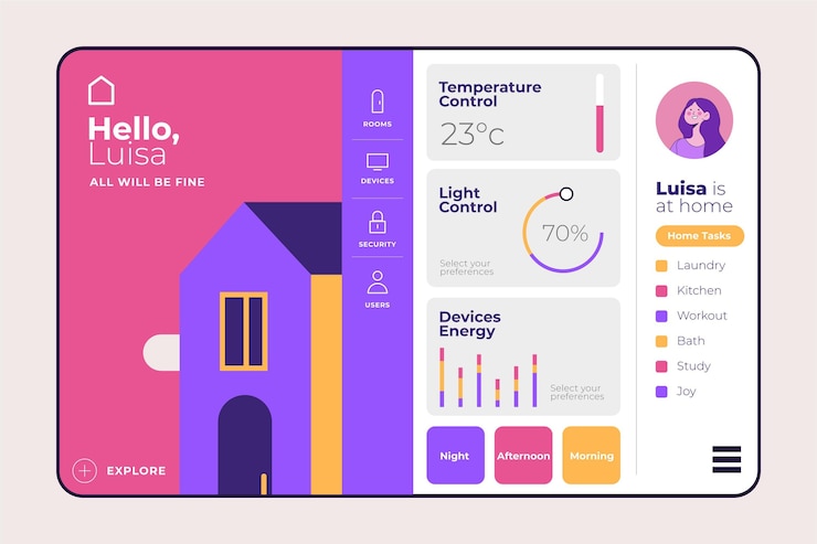 Free Vector voice translator app concept