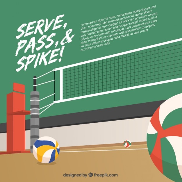 Free vector volleyball background design