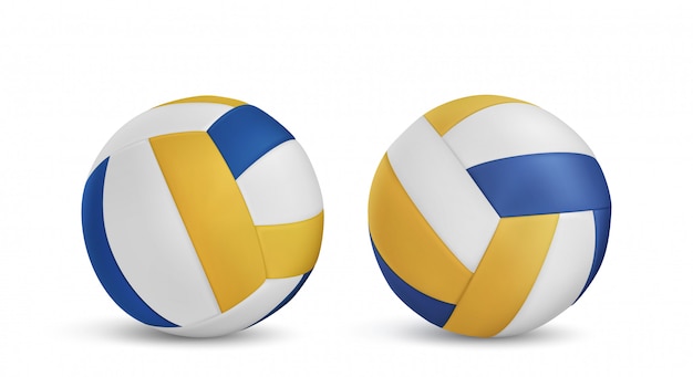 Volleyball balls set isolated